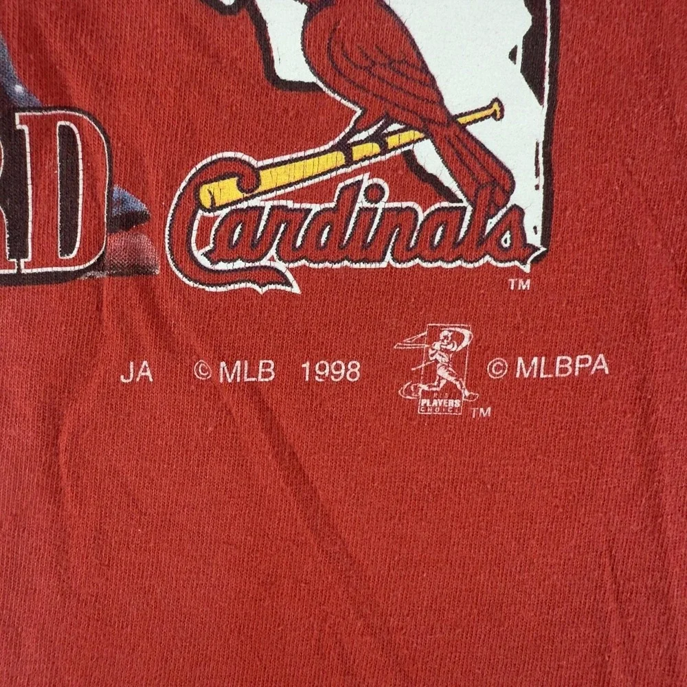 Vintage St. Louis Cardinals Shirt Mens XL Red MLB Baseball Tultex Mark McGwire